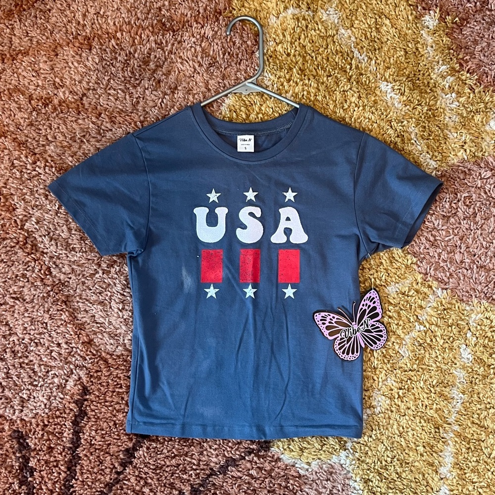 Blue USA top